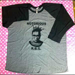 Notorious RBG NWOT 3/4 Sleeve  2XL Unisex Shirt